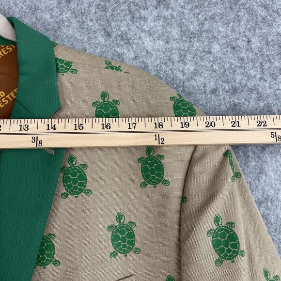 Old Forester Kentucky Turtle Derby Blazer Sports Coat Mens XXL 50L AOP Rare - Picture 11 of 16